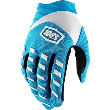 100% AIRMATIC Blue White Moto Cross Enduro MTB мотоперчатки