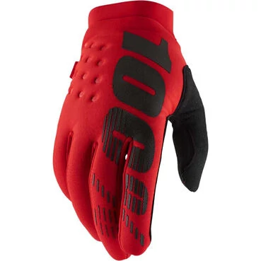 100% BRISKER Red Black Motorcycle Cross Enduro MTB мотоперчатки