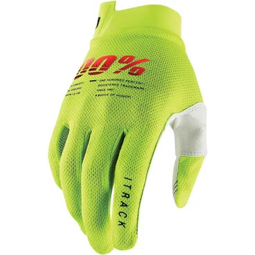 100% iTRACK Moto Cross Enduro MTB мотоперчатки Fluo Yellow