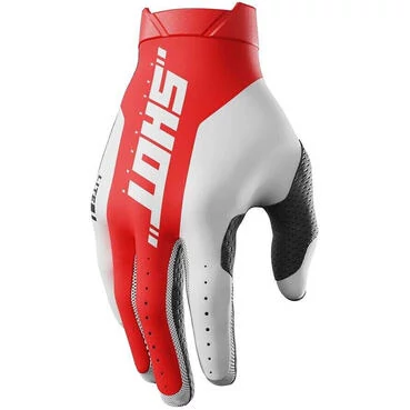 Motocross Enduro мотоперчатки Shot LITE PRO White Red