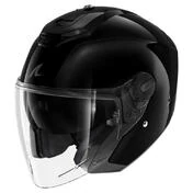 SHARK RS Jet Blank open face helmet Glossy Glossy Black
