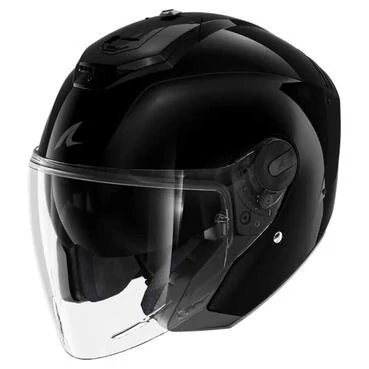 SHARK RS Jet Blank open face helmet Glossy Glossy Black