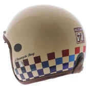 HELSTONS Course open face helmet Beige / Blue / Red