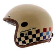 HELSTONS Course open face helmet Beige / Blue / Red