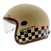 HELSTONS Course open face helmet Beige / Blue / Red