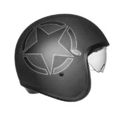 PREMIER HELMETS 23 Vintage Star Carbon BM 22.06 Open Face Helmet Черно-белый