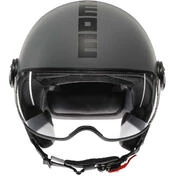 Momo Design FGTR CLASSIC Mono Jet Motorcycle Мотошлем Matt Grey Black