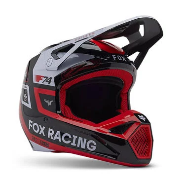 Fox V1 Race Spec Мотошлем Red Красный