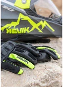Motorcycle мотоперчатки Leather and Fabric Hevik Abrego With Protections Black Yellow