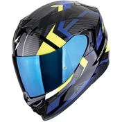 Scorpion EXO-520 EVO AIR SENSUS Full Face Motorcycle Мотошлем Black Blue Neon Yellow