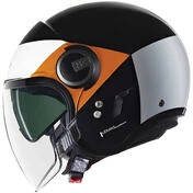 Nolan N21 визор 06 ONIRICO 345 Jet Motorcycle Мотошлем Black White Orange Glossy