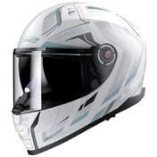 Full Face Motorcycle Мотошлем In HPFC Ls2 FF811 VECTOR II ALIZER White Silver Matt