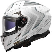 Full Face Motorcycle Мотошлем In HPFC Ls2 FF811 VECTOR II ALIZER White Silver Matt