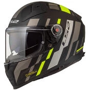 Full Face Motorcycle Мотошлем In HPFC Ls2 FF811 VECTOR II TRON Matt Black Fluo Yellow