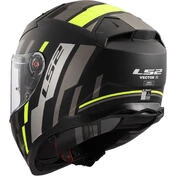 Full Face Motorcycle Мотошлем In HPFC Ls2 FF811 VECTOR II TRON Matt Black Fluo Yellow