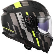 Full Face Motorcycle Мотошлем In HPFC Ls2 FF811 VECTOR II TRON Matt Black Fluo Yellow