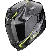 Scorpion EXO 520 EVO AIR TERRA Full Face Motorcycle Мотошлем Black Silver Neon Yellow