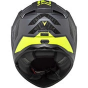 Full Face Motorcycle Мотошлем In HPFC Ls2 FF811 VECTOR II Splitter Matt Titanium Yellow Fluo