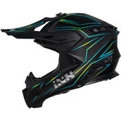 Moto Cross Enduro Мотошлем iXS 189 FG 2.0 Matt Black Yellow Fluo