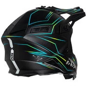 Moto Cross Enduro Мотошлем iXS 189 FG 2.0 Matt Black Yellow Fluo