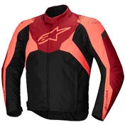 Alpinestars T-JAWS V4 WP Fabric Motorcycle мотокуртка Black Red Fluorescent Dark Red