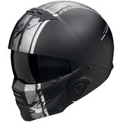 Scorpion EXO-COMBAT II LORD Jet Motorcycle Мотошлем Matt Black Silver