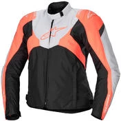 Alpinestars STELLA T-JAWS V4 WP Women's Fabric Motorcycle мотокуртка Black Ice Grey Fluorescent Coral