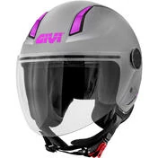 Givi 11.7B Jet Motorcycle Мотошлем Matt Silver Fuchsia