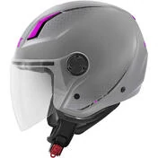 Givi 11.7B Jet Motorcycle Мотошлем Matt Silver Fuchsia
