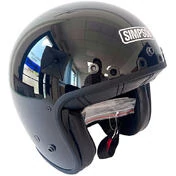 Simpson Chopper 22.06 MA Jet Motorcycle Мотошлем Gloss Black