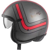 Motorcycle Мотошлем Jet Premier VINTAGE PLATINUM ED. EX 92 BM Matt Gray Red
