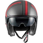 Motorcycle Мотошлем Jet Premier VINTAGE PLATINUM ED. EX 92 BM Matt Gray Red