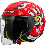 LS2 OF622 FUNNY II PAWS Child Motorcycle Jet Мотошлем Red