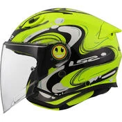 LS2 OF622 FUNNY II GLUP Kids Jet Motorcycle Мотошлем Fluorescent Yellow