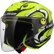 LS2 OF622 FUNNY II GLUP Kids Jet Motorcycle Мотошлем Fluorescent Yellow