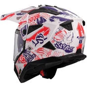 LS2 MX702 PIONEER 2 FANTASY Off-Road Full Face Motorcycle Мотошлем White Red Blue