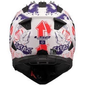 LS2 MX702 PIONEER 2 FANTASY Off-Road Full Face Motorcycle Мотошлем White Red Blue