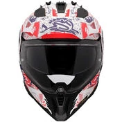 LS2 MX702 PIONEER 2 FANTASY Off-Road Full Face Motorcycle Мотошлем White Red Blue