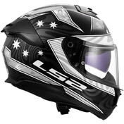 LS2 FF808 STREAM II GALDAM Full Face Motorcycle Мотошлем Black White