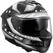 LS2 FF808 STREAM II GALDAM Full Face Motorcycle Мотошлем Black White