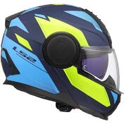 Modular Motorcycle Мотошлем P/J LS2 FF902 SCOPE II DURIA Blue Yellow Fluo