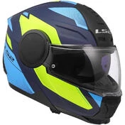 Modular Motorcycle Мотошлем P/J LS2 FF902 SCOPE II DURIA Blue Yellow Fluo