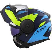 Modular Motorcycle Мотошлем P/J LS2 FF902 SCOPE II DURIA Blue Yellow Fluo