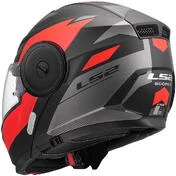 Modular Motorcycle Мотошлем P/J LS2 FF902 SCOPE II DURIA Black Red