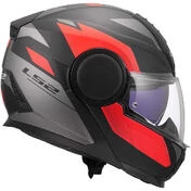 Modular Motorcycle Мотошлем P/J LS2 FF902 SCOPE II DURIA Black Red