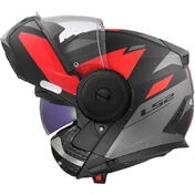 Modular Motorcycle Мотошлем P/J LS2 FF902 SCOPE II DURIA Black Red