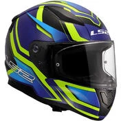 LS2 FF353 RAPID 2 FLITZ Full Face Motorcycle Мотошлем Yellow Fluo Blue