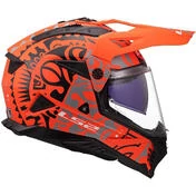 LS2 MX702 PIONEER 2 RANGI Off-Road Full Face Motorcycle Мотошлем Orange