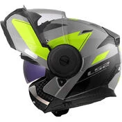 Modular Motorcycle Мотошлем P/J LS2 FF902 SCOPE II DURIA Grey Fluorescent Yellow