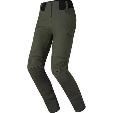 Women's Motorcycle мотоштаны In LS2 Router CE Olive Green Fabric